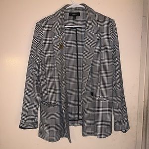 Black and white plaid jacket